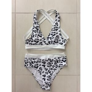 Beachsissi Swimwear Bikini Set Multicolor Print High Waist Swimsuit